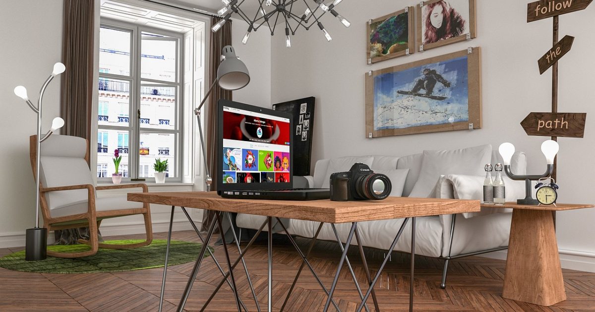 The living room of a photographer,  photo,  camera,  space,  living room,  3d,  render,  laptop,  computer,  internet,  technology,  notebook,  concept,  communication,  screen,  electronics,  home,  residence,  paintings,  frames,  living room,  living room,  living room,  living room,  living room